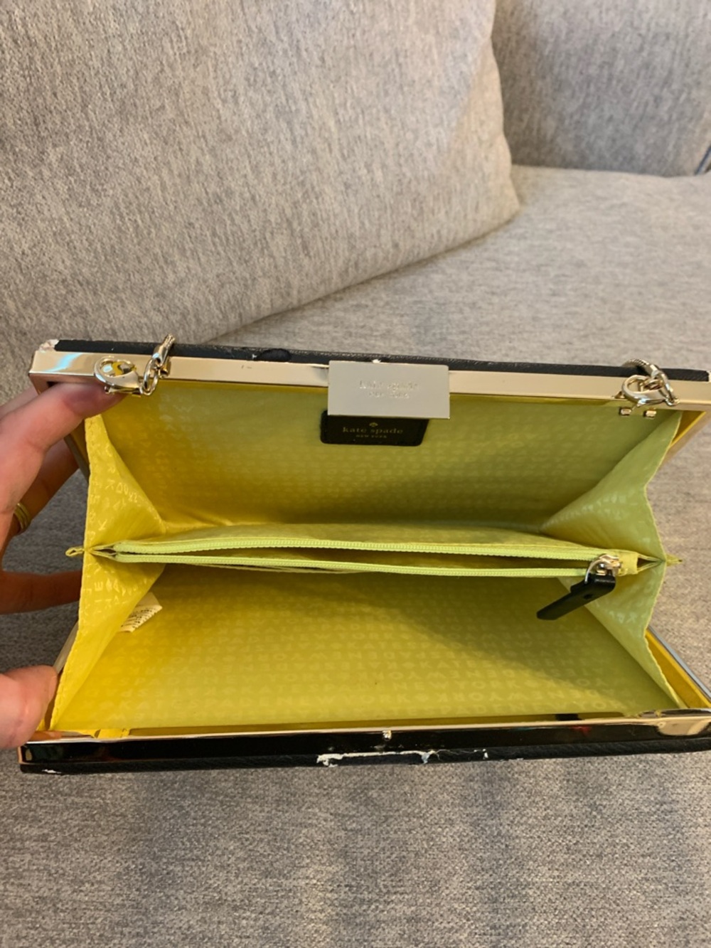 Kate Spade Striped Toucan Montigo Avenue Emmanuel Clutch Crossbody Novelty purse - Picture 12 of 14